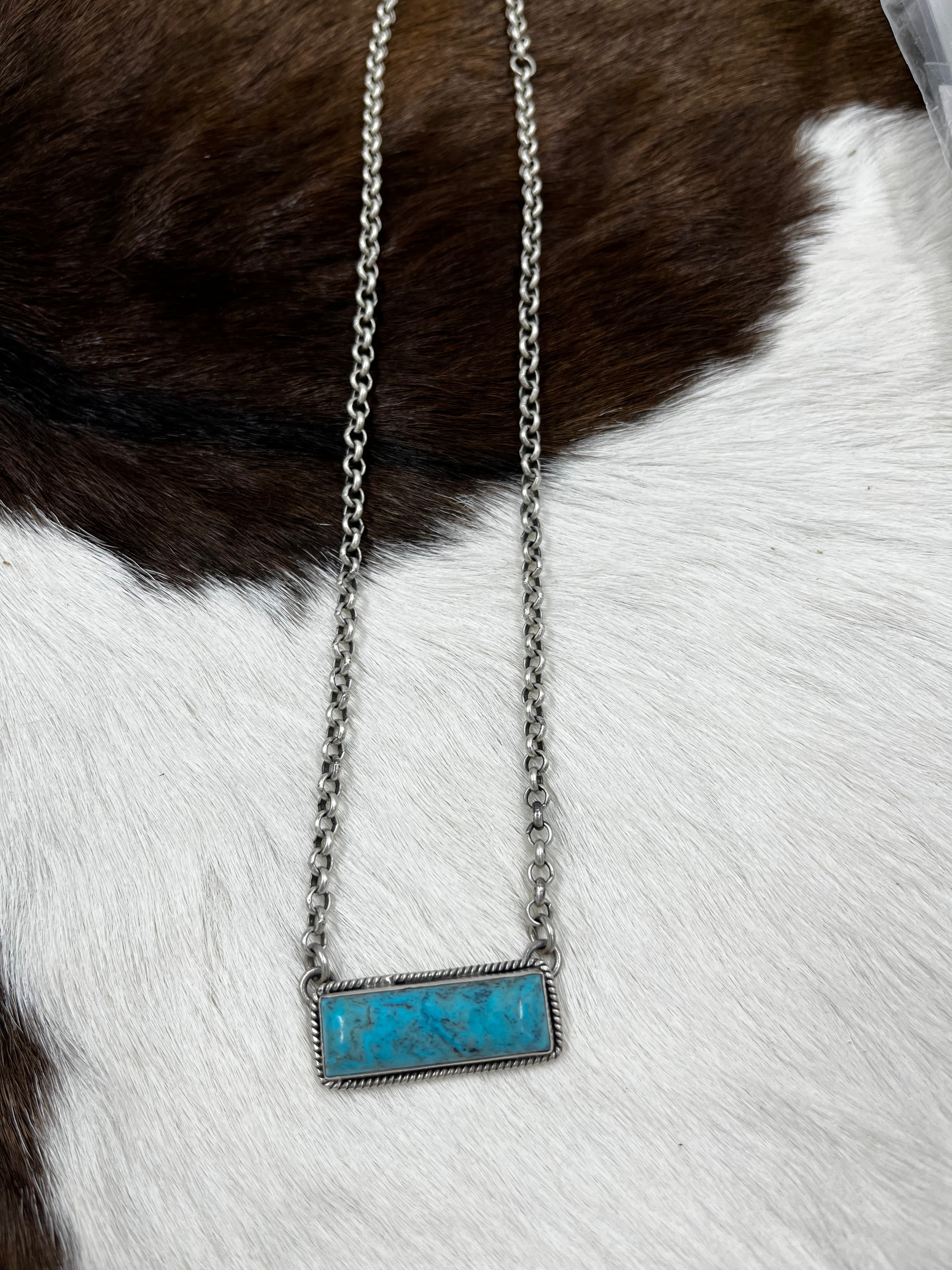Turquoise Bar Necklace