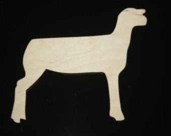 Wooden Cutouts Jumbo Lamb - The Branded Barn