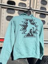 Aztec Bucking Bronc Aztec Western Hoodie - The Branded Barn