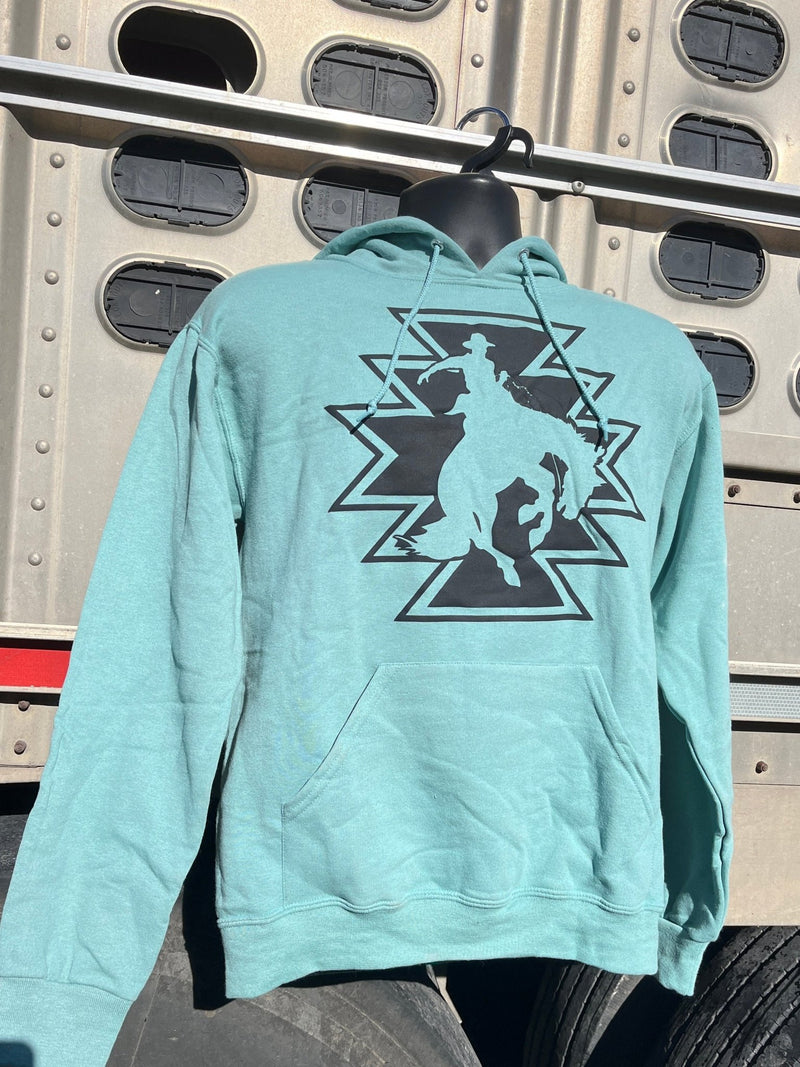 Aztec Bucking Bronc Aztec Western Hoodie - The Branded Barn