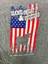 Blood, Sweat & Steers T-Shirt for Show Steer Cattle Exhibitors - The Branded Barn
