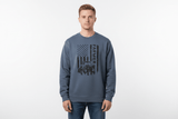 Patriotic Tractor Crewneck Sweatshirt | American Flag Farm Sweatshirt - The Branded Barn