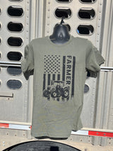 Patriotic Tractor T-Shirt | American Flag Farm Tee - The Branded Barn