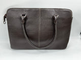 Brown and White Cowhide Shoulder Computer Bag