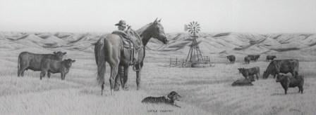 "Cattle Country" Dinner Platter with Bernie Brown artwork