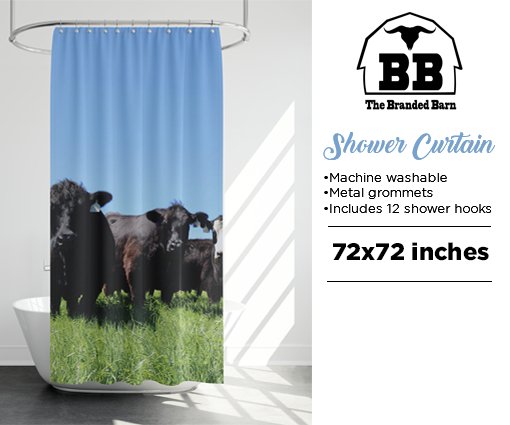 Cattle Herd Cow Shower Curtain Ranch Farm Home Decor - The Branded Barn