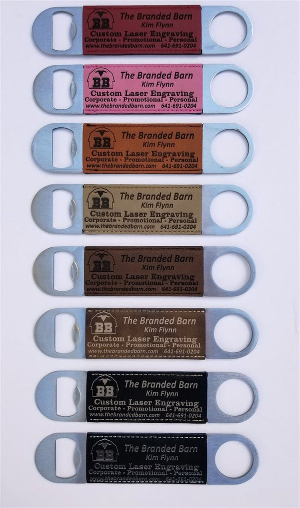 Custom Laser engraved bottle openers - The Branded Barn
