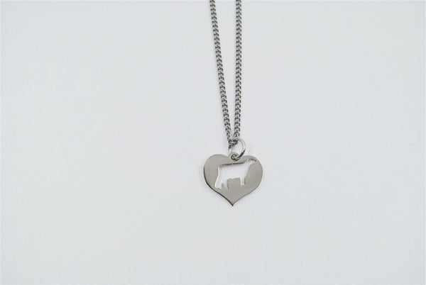 Dairy Heart Pendant with cut-out dairy cow - The Branded Barn