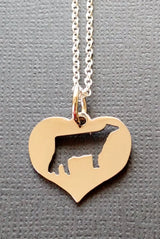 Dairy Heart Pendant with cut-out dairy cow - The Branded Barn