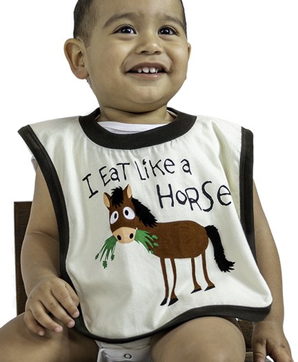 Eat Like a Horse Bib by Lazy One - The Branded Barn