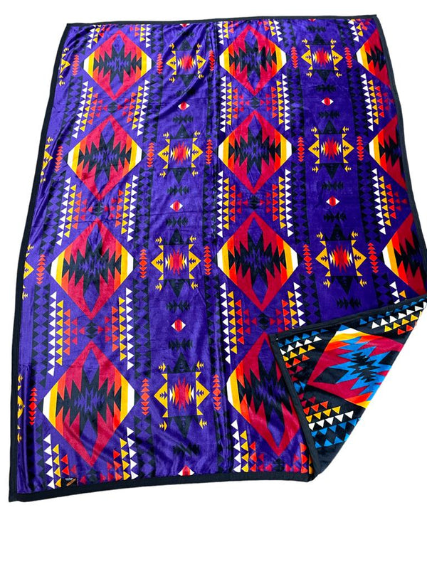 Fleece Blankets Aztec Print -Several colors to choose from - The Branded Barn