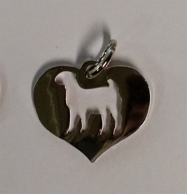 Goat Heart Pendant with cut-out Goat - The Branded Barn