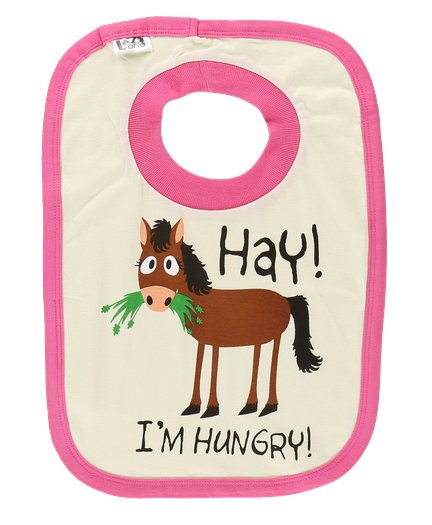 Hay I'm Hungry Horse Bib by Lazy One - The Branded Barn