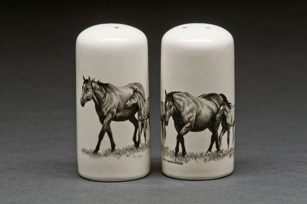 Horse Salt and Pepper Shakers "Young and Restless" - The Branded Barn