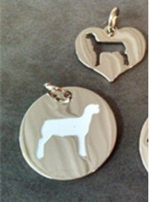 Lamb Pendant - Cut Out Heart or White Medallion - The Branded Barn