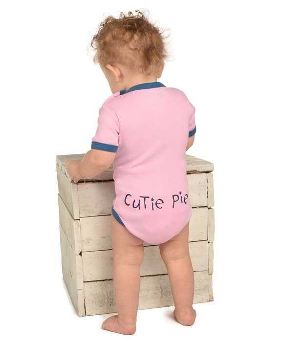 Lazy One Moody Cow Infant Creeper Onesie Pink - The Branded Barn
