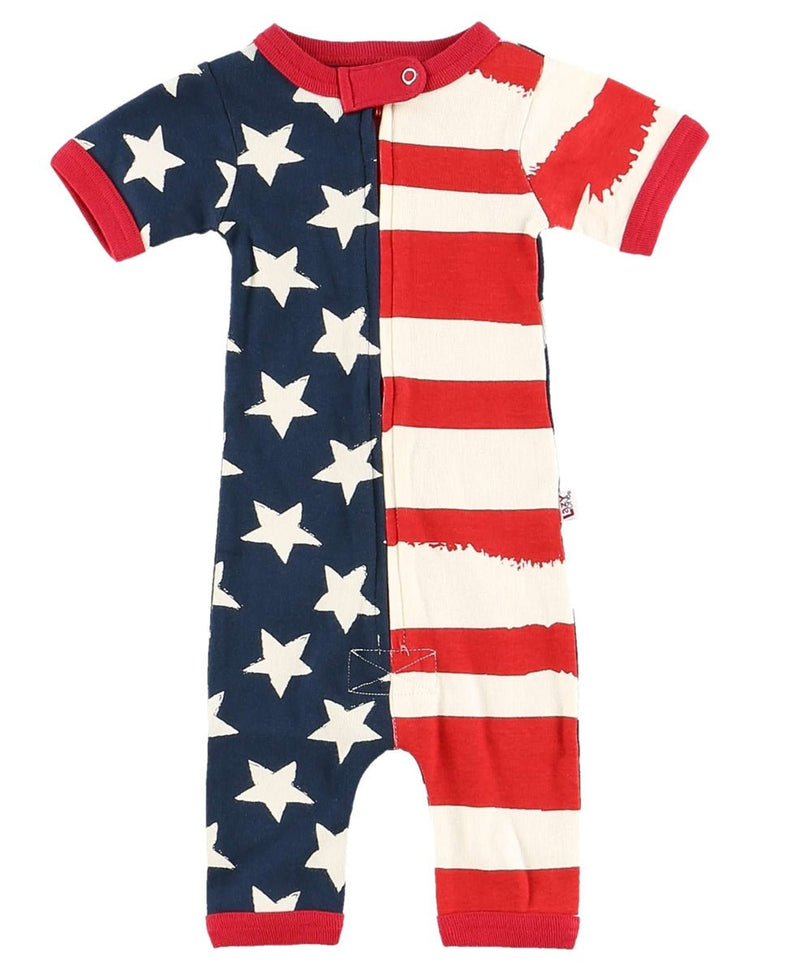 Lazy One Stars and Stripes Infant Romper - The Branded Barn
