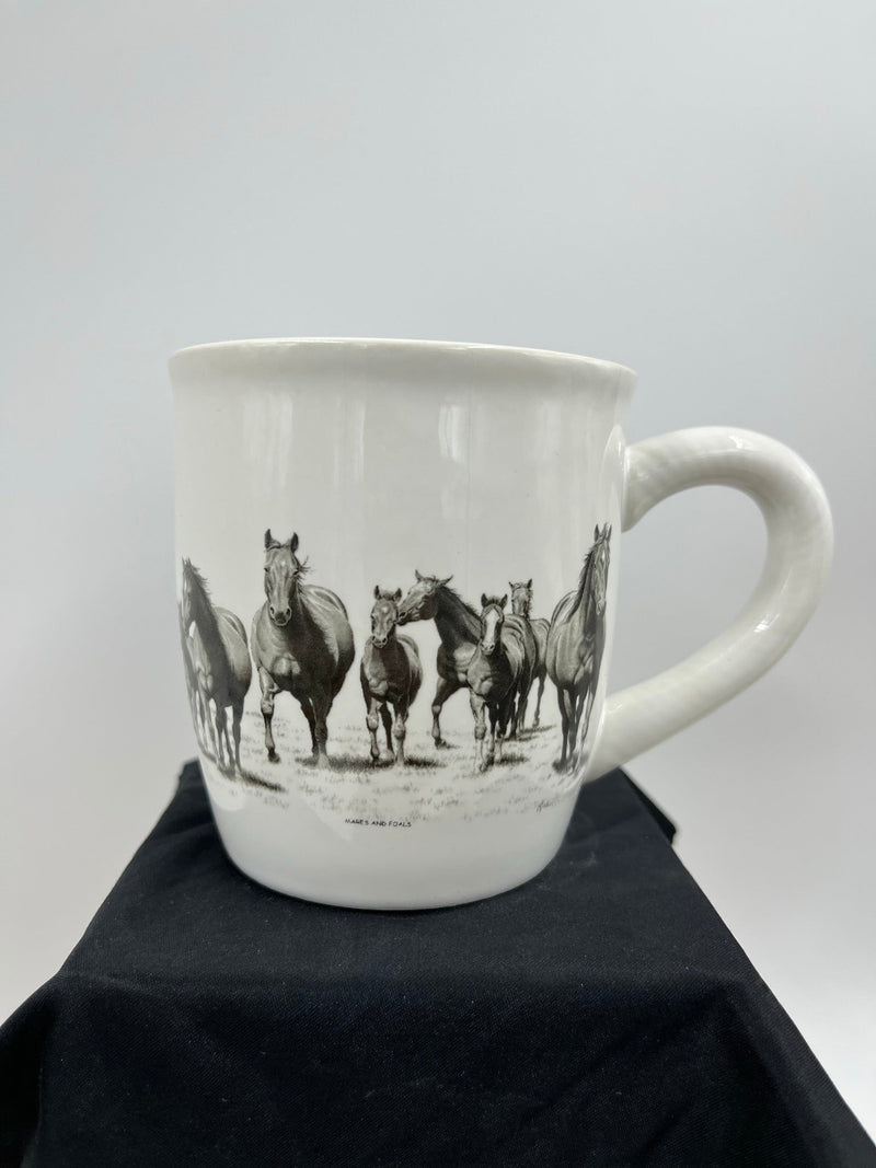 Mares and Foals Horse ceramic coffee mug - The Branded Barn