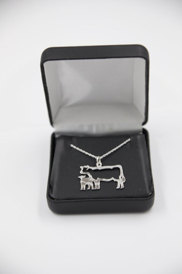 Sterling Silver Cow Calf Necklace - The Branded Barn