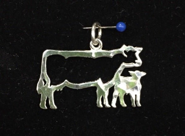 Sterling Silver Cow Calf Necklace - The Branded Barn