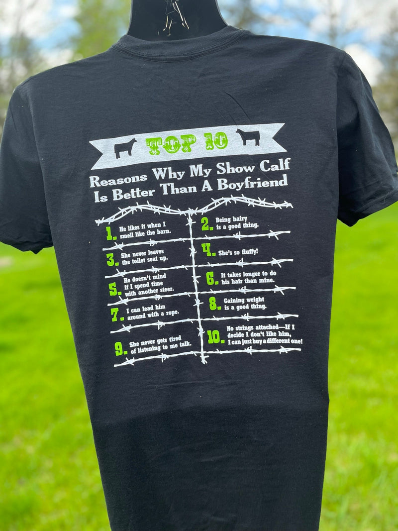 Top 10 Reasons Why My Calf is Better than a Boyfriend T-Shirt - The Branded Barn