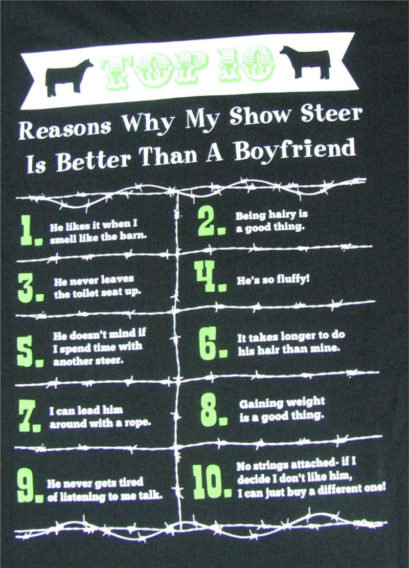 Top 10 Reasons Why My Calf is Better than a Boyfriend T-Shirt - The Branded Barn