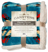 Turquoise Southwest Sherpa Throw - The Branded Barn
