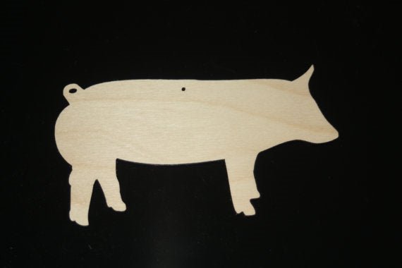 Wooden Cutouts Jumbo Pig - The Branded Barn