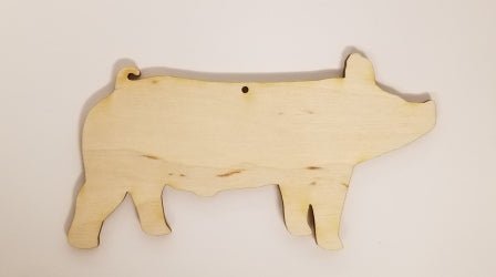 Wooden Cutouts - Large - Pig - The Branded Barn